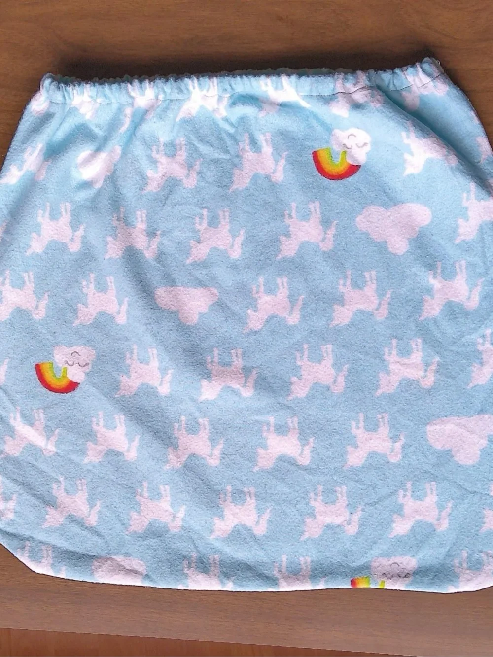 Light Blue Unicorn Print Fabric Bin Liner